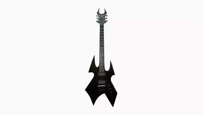 Electric Guitar H03 Black - Music Instrument Design Low-poly 3D model