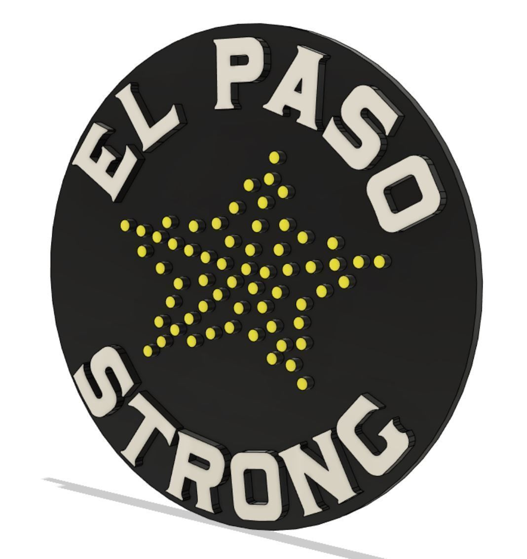 El Paso Strong Sign 3D print model_1