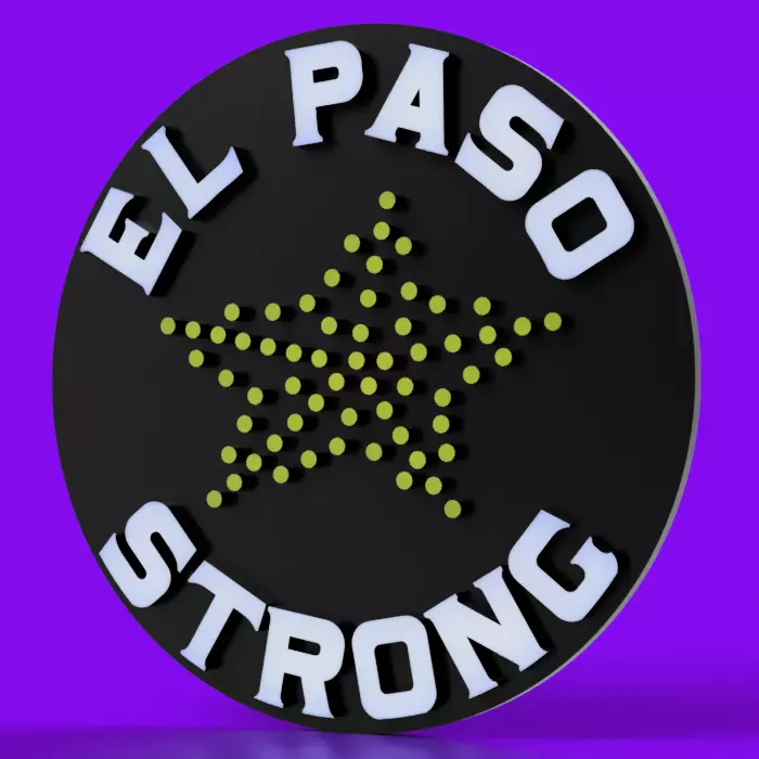 El Paso Strong Sign 3D print model_0