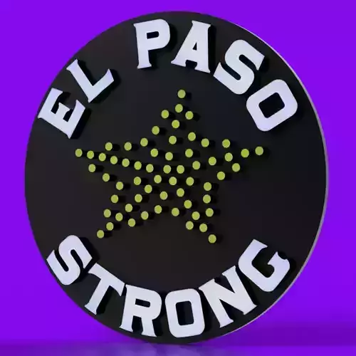 El Paso Strong Sign 3D print model