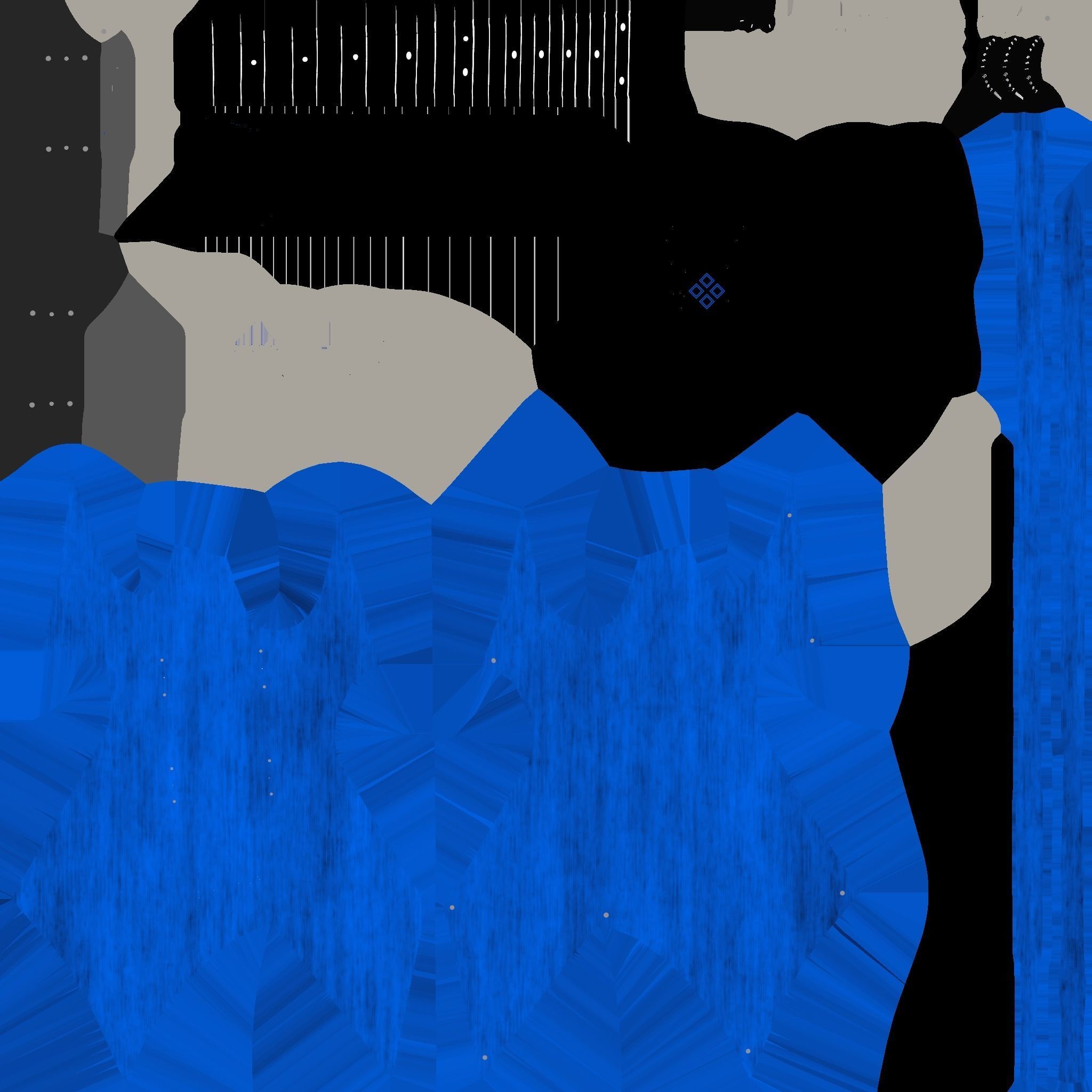 Electric Guitar H05 Dark Blue - Music Instrument Design Low-poly 3D model_21