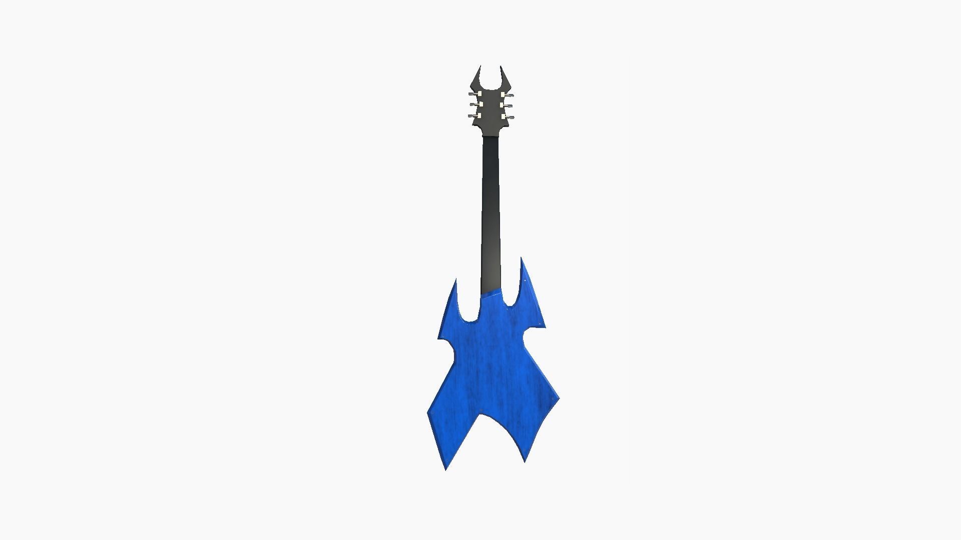 Electric Guitar H05 Dark Blue - Music Instrument Design Low-poly 3D model_4