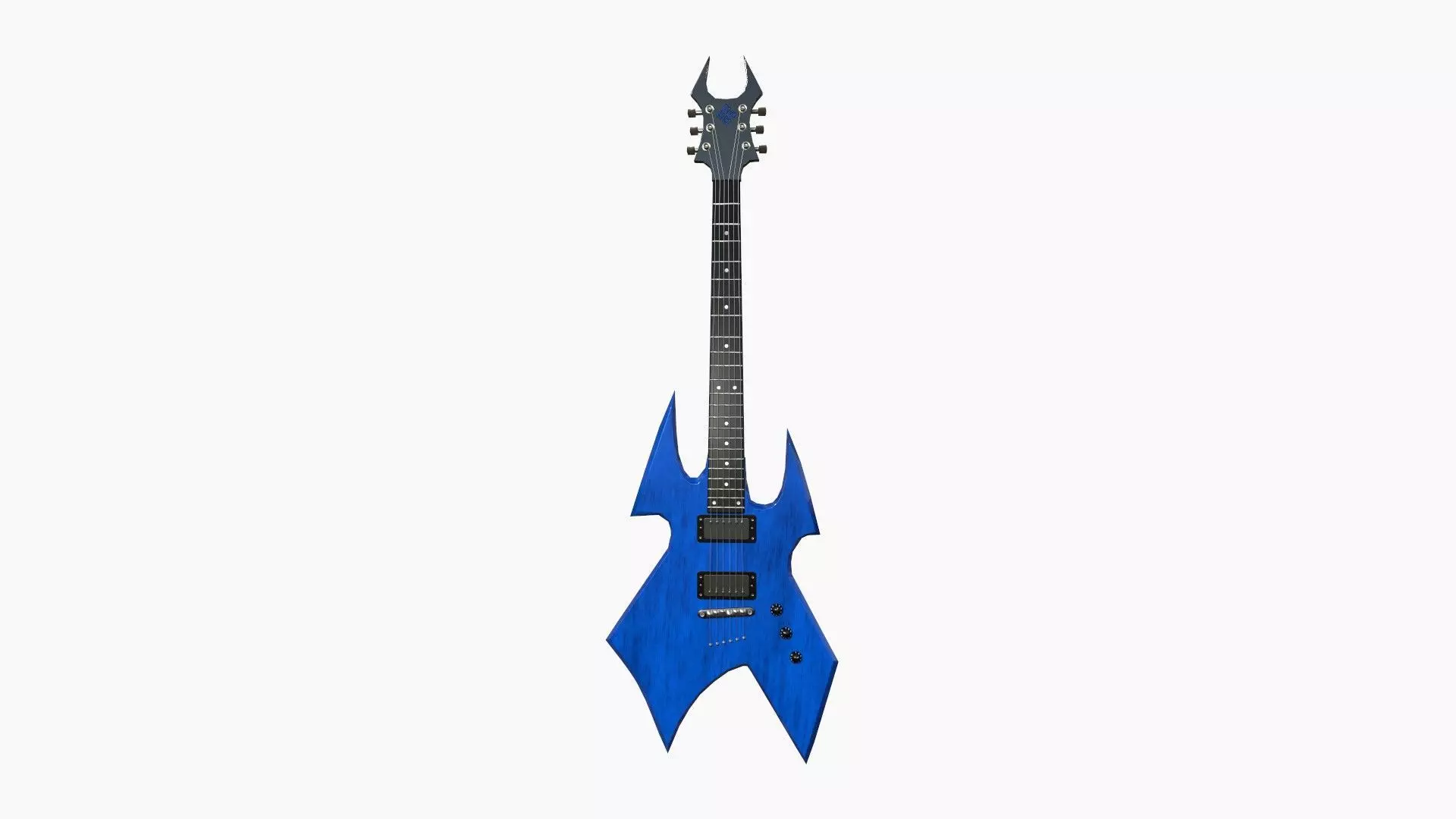 Electric Guitar H05 Dark Blue - Music Instrument Design Low-poly 3D model_0