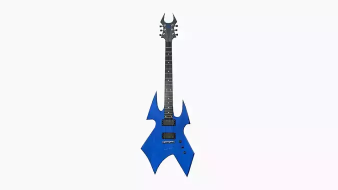 Electric Guitar H05 Dark Blue - Music Instrument Design Low-poly 3D model