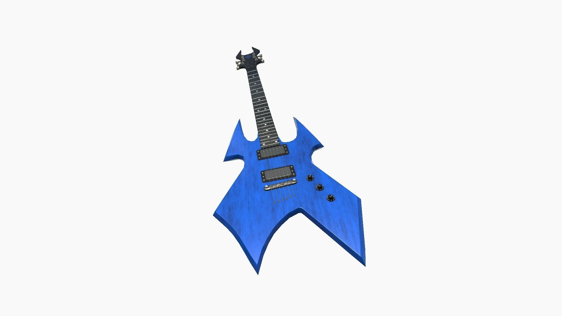 Electric Guitar H05 Dark Blue - Music Instrument Design Low-poly 3D model_2