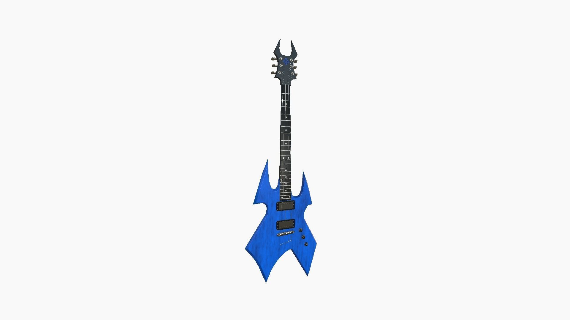 Electric Guitar H05 Dark Blue - Music Instrument Design Low-poly 3D model_1