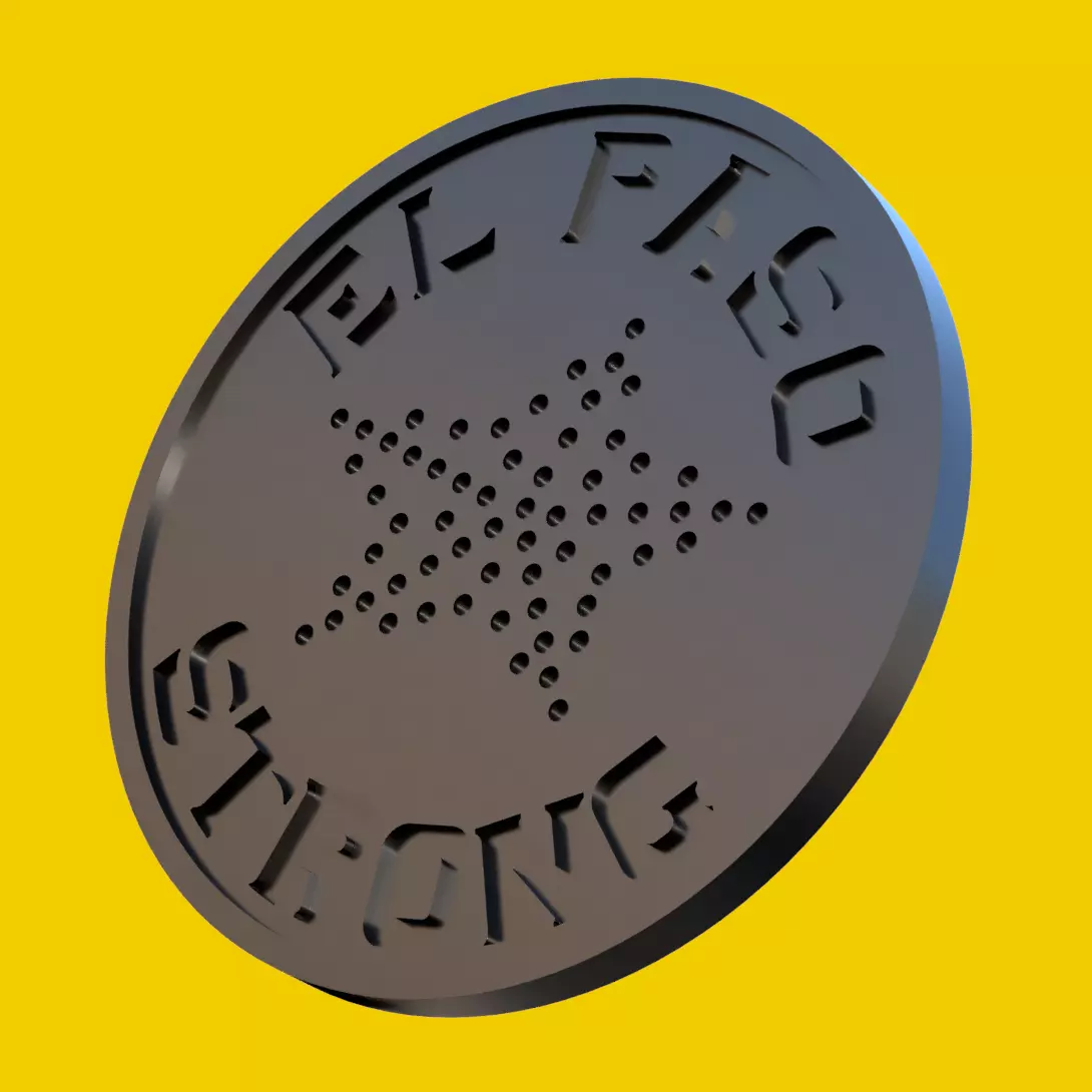 El Paso Strong Table Coaster 3D print model_0