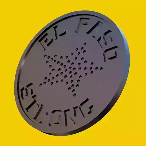 El Paso Strong Table Coaster 3D print model