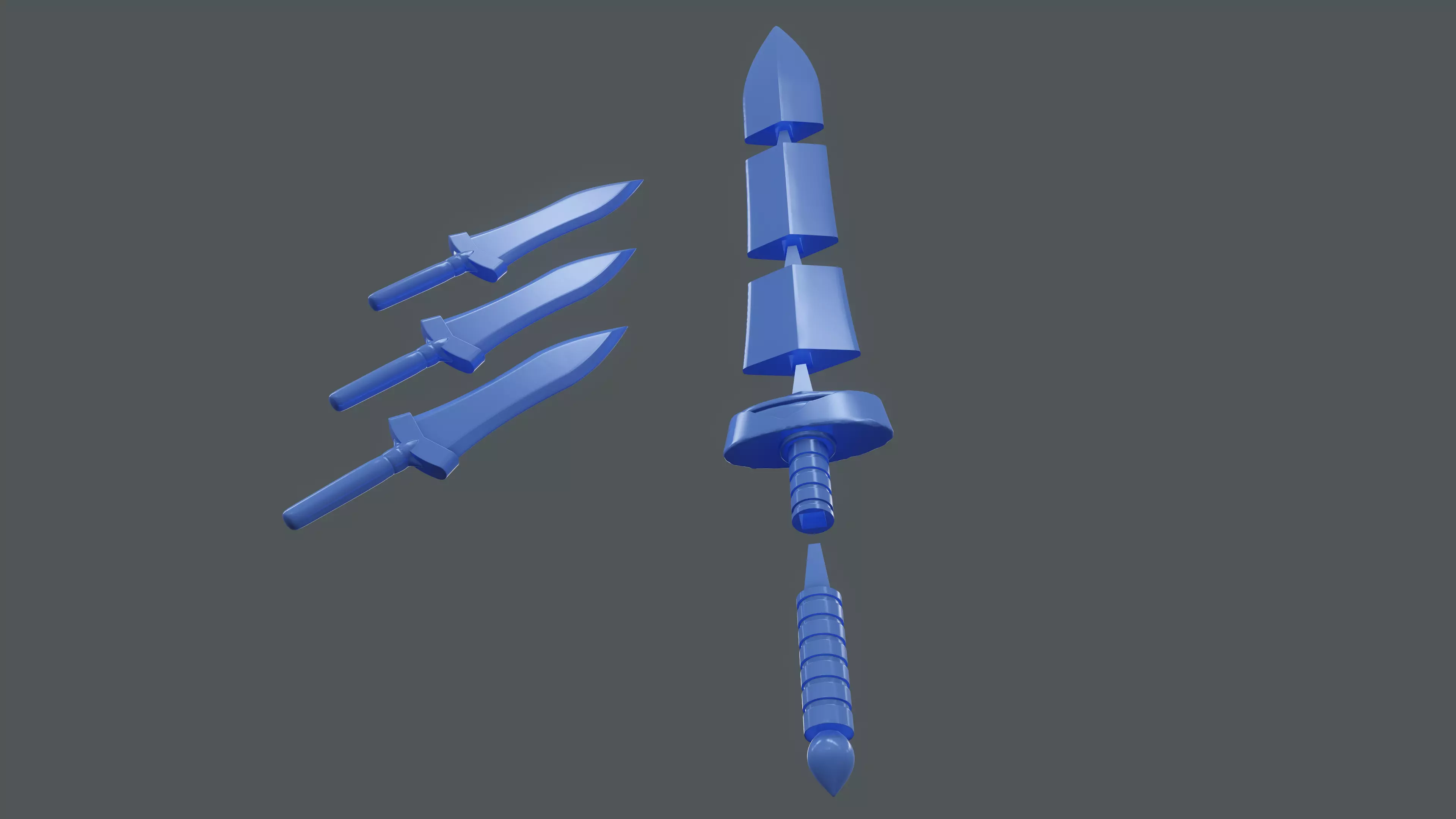 Goblin Slayer Sword and Throwing Daggers 3D print model