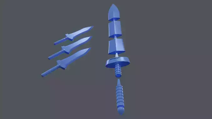 Goblin Slayer Sword and Throwing Daggers  3D print model