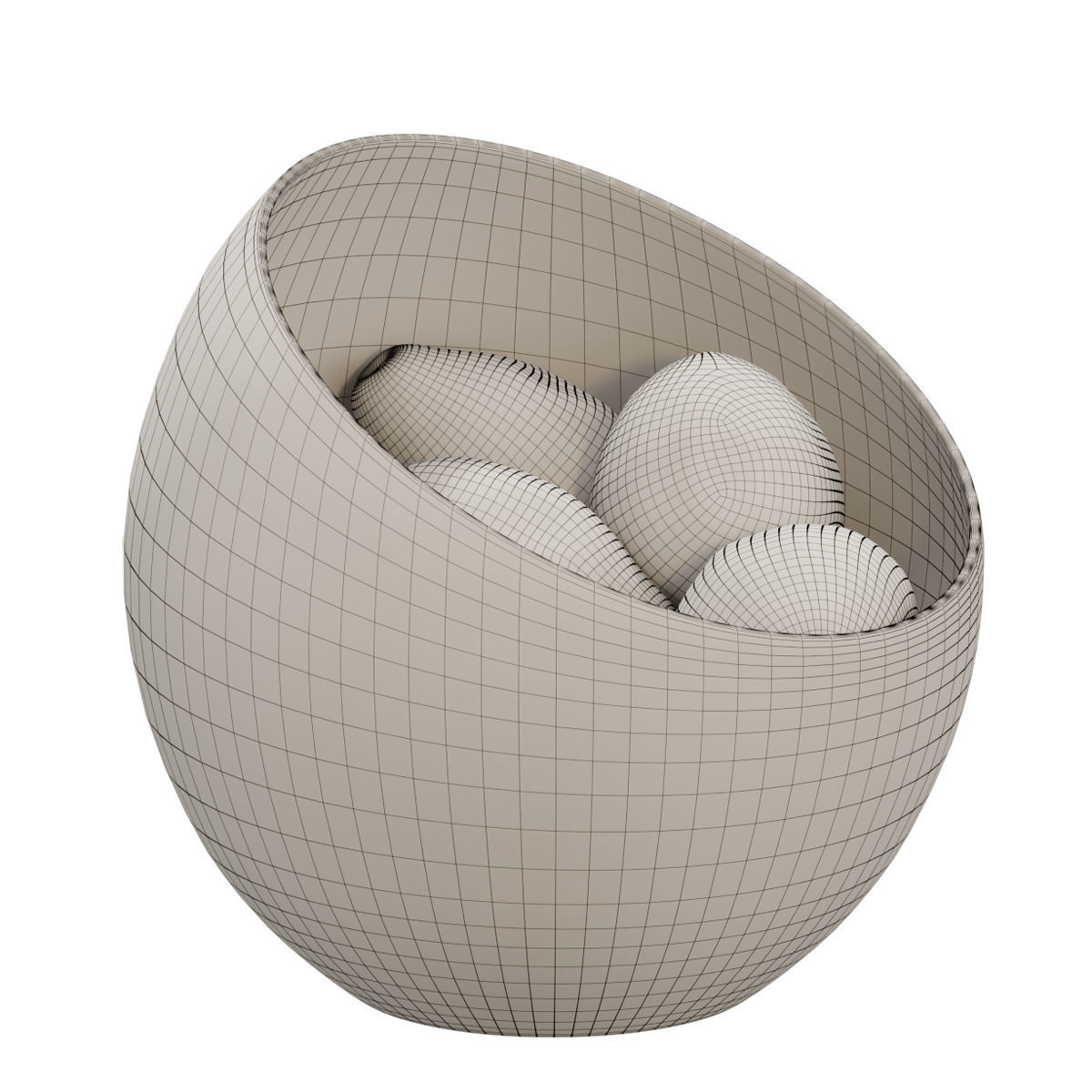 Large Slant Fruit Bowl avocado 3D model_3