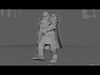 Dwarf character with beard and armor 3D model_2
