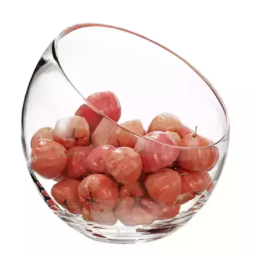 Large Slant Fruit Bowl water apple