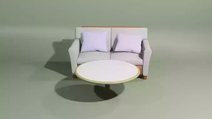Sofa and table