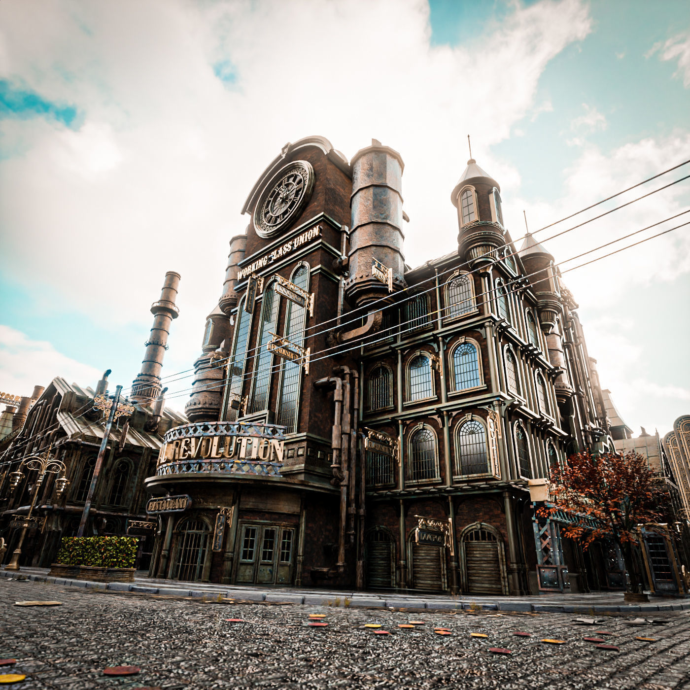 STEAMPUNK INDUSTRIAL BUILDING PACK 3D Model Collection_14