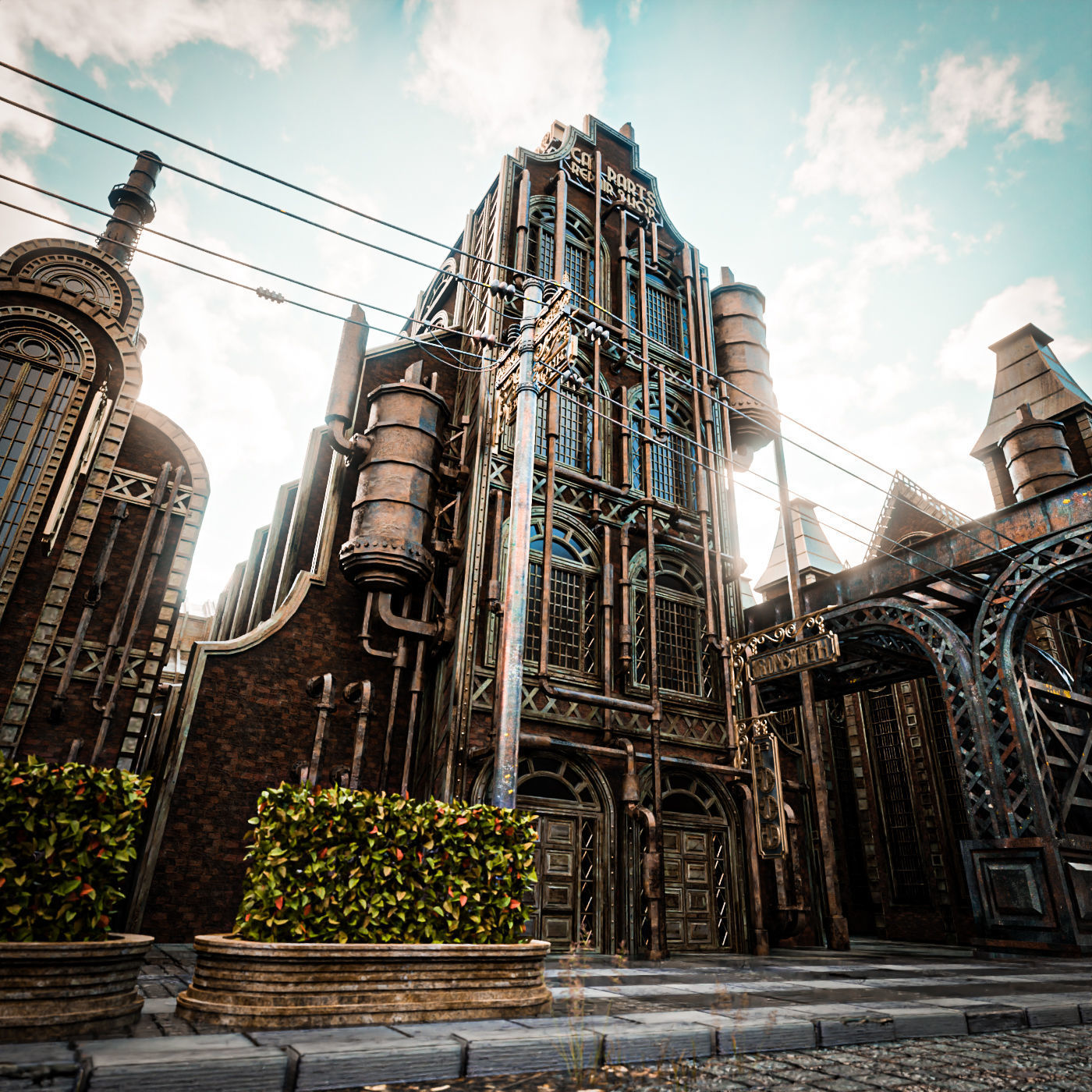 STEAMPUNK INDUSTRIAL BUILDING PACK 3D Model Collection_20