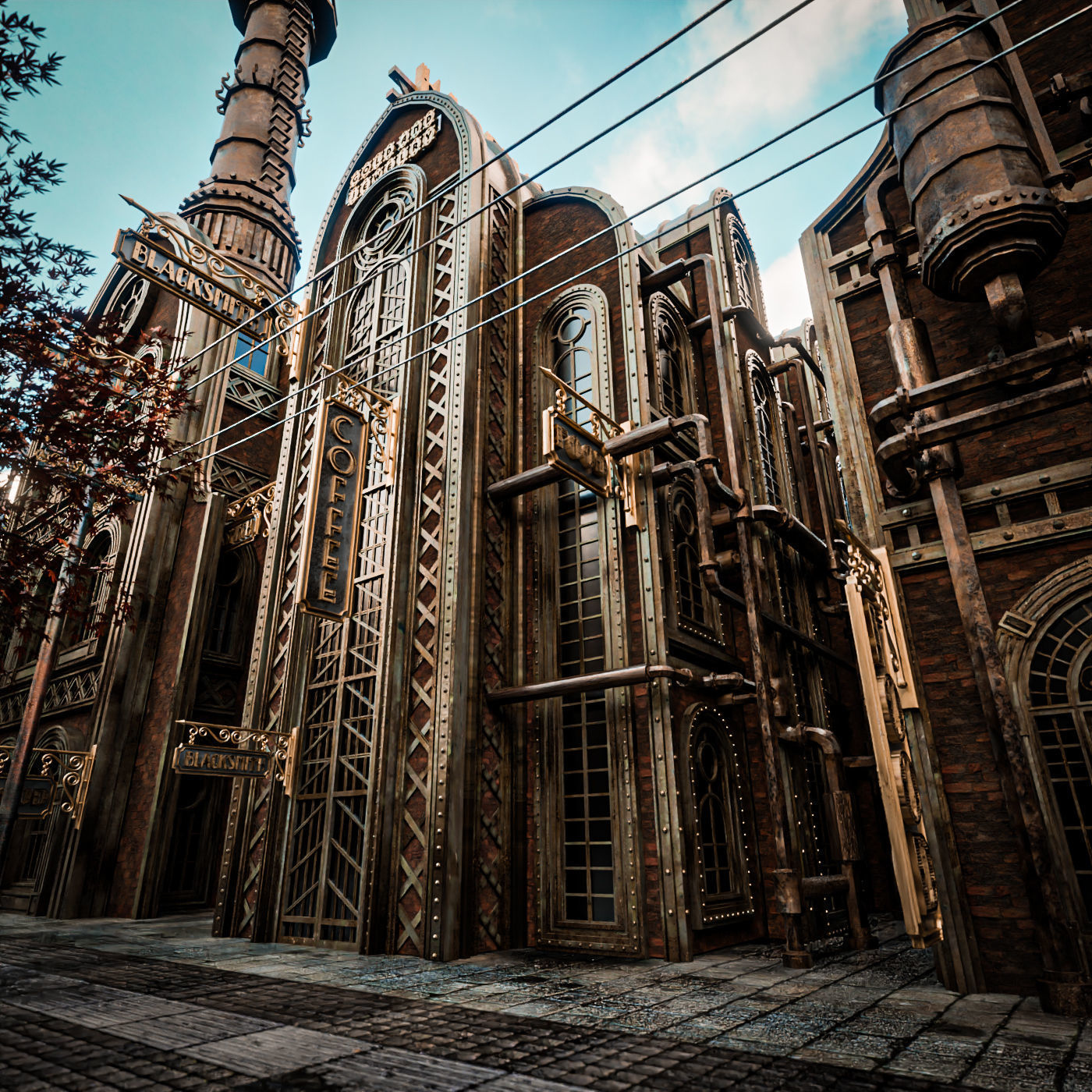 STEAMPUNK INDUSTRIAL BUILDING PACK 3D Model Collection_27