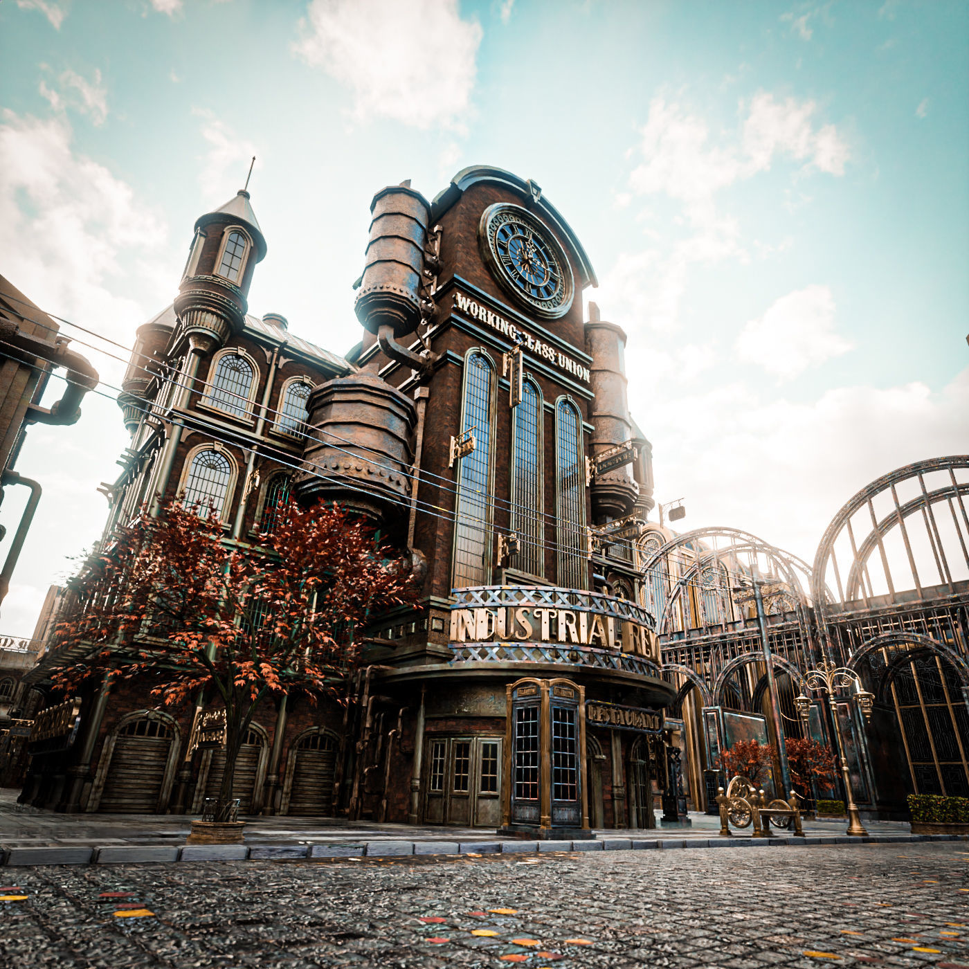 STEAMPUNK INDUSTRIAL BUILDING PACK 3D Model Collection_18