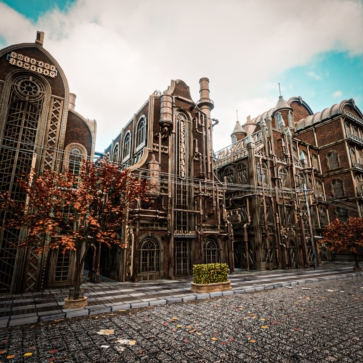 STEAMPUNK INDUSTRIAL BUILDING PACK 3D Model Collection_28