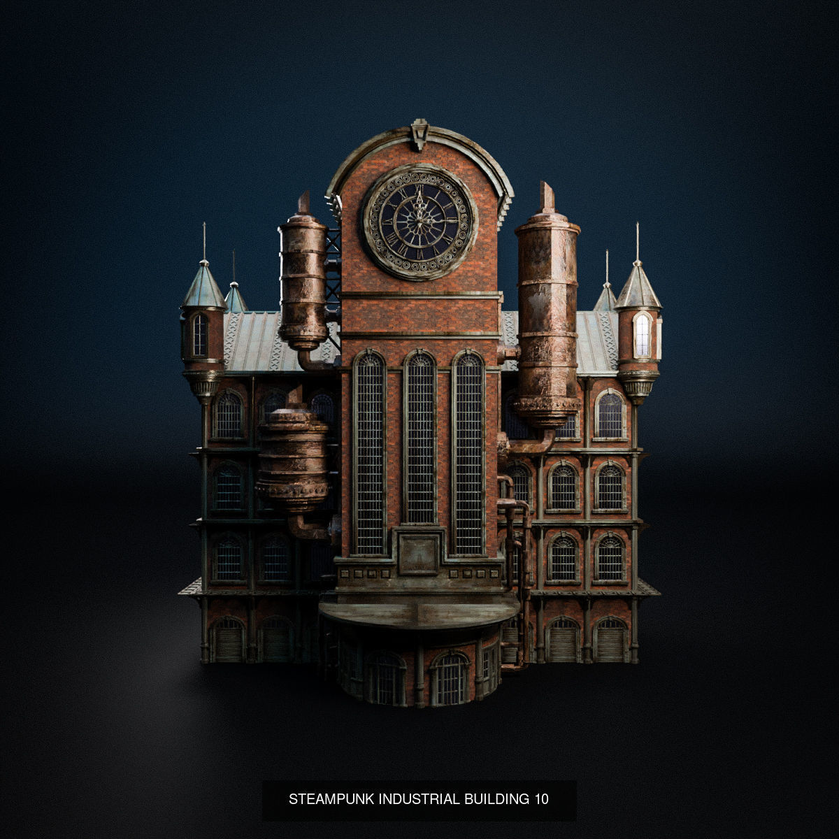 STEAMPUNK INDUSTRIAL BUILDING PACK 3D Model Collection_10