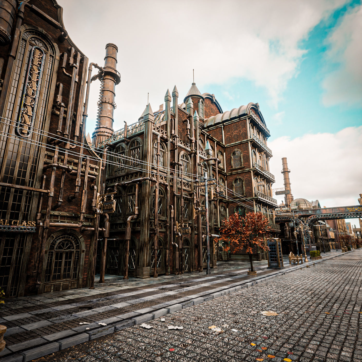 STEAMPUNK INDUSTRIAL BUILDING PACK 3D Model Collection_30