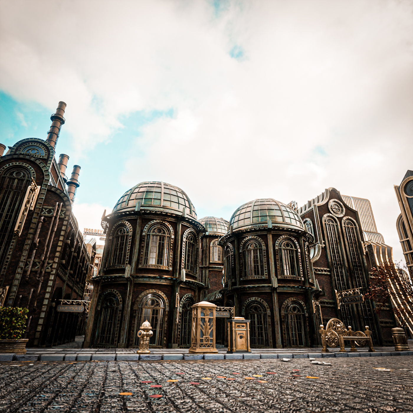 STEAMPUNK INDUSTRIAL BUILDING PACK 3D Model Collection_11