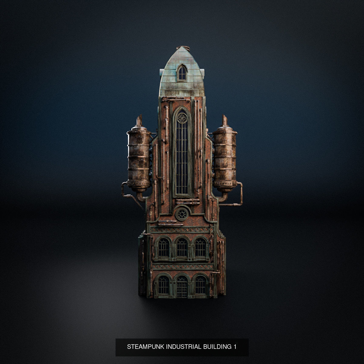STEAMPUNK INDUSTRIAL BUILDING PACK 3D Model Collection_1