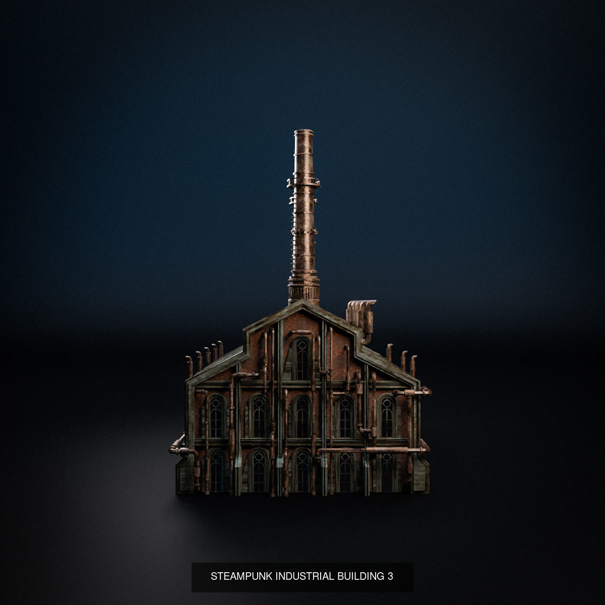 STEAMPUNK INDUSTRIAL BUILDING PACK 3D Model Collection_3