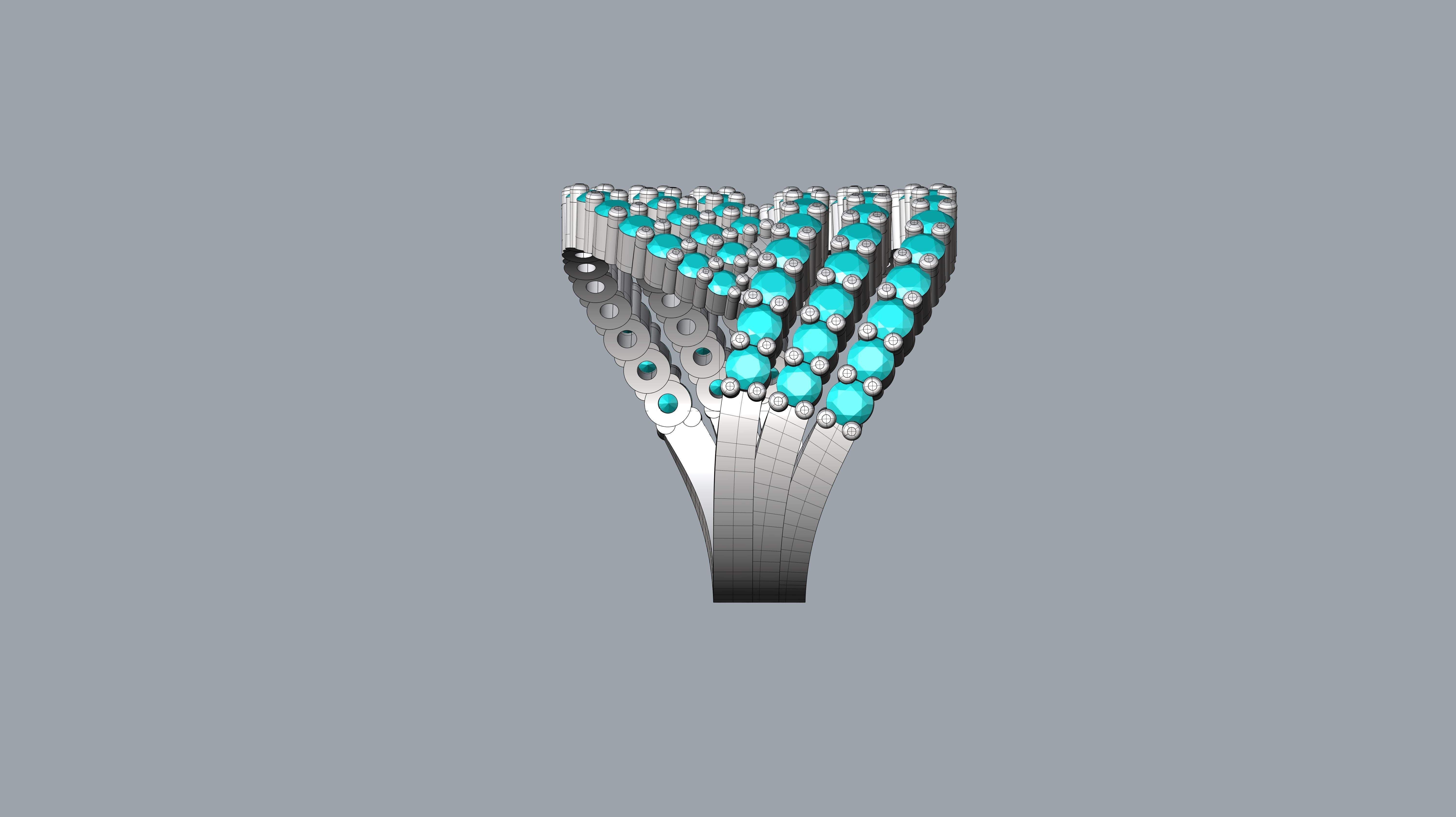 Bold Diamond Ring 3D print model_4