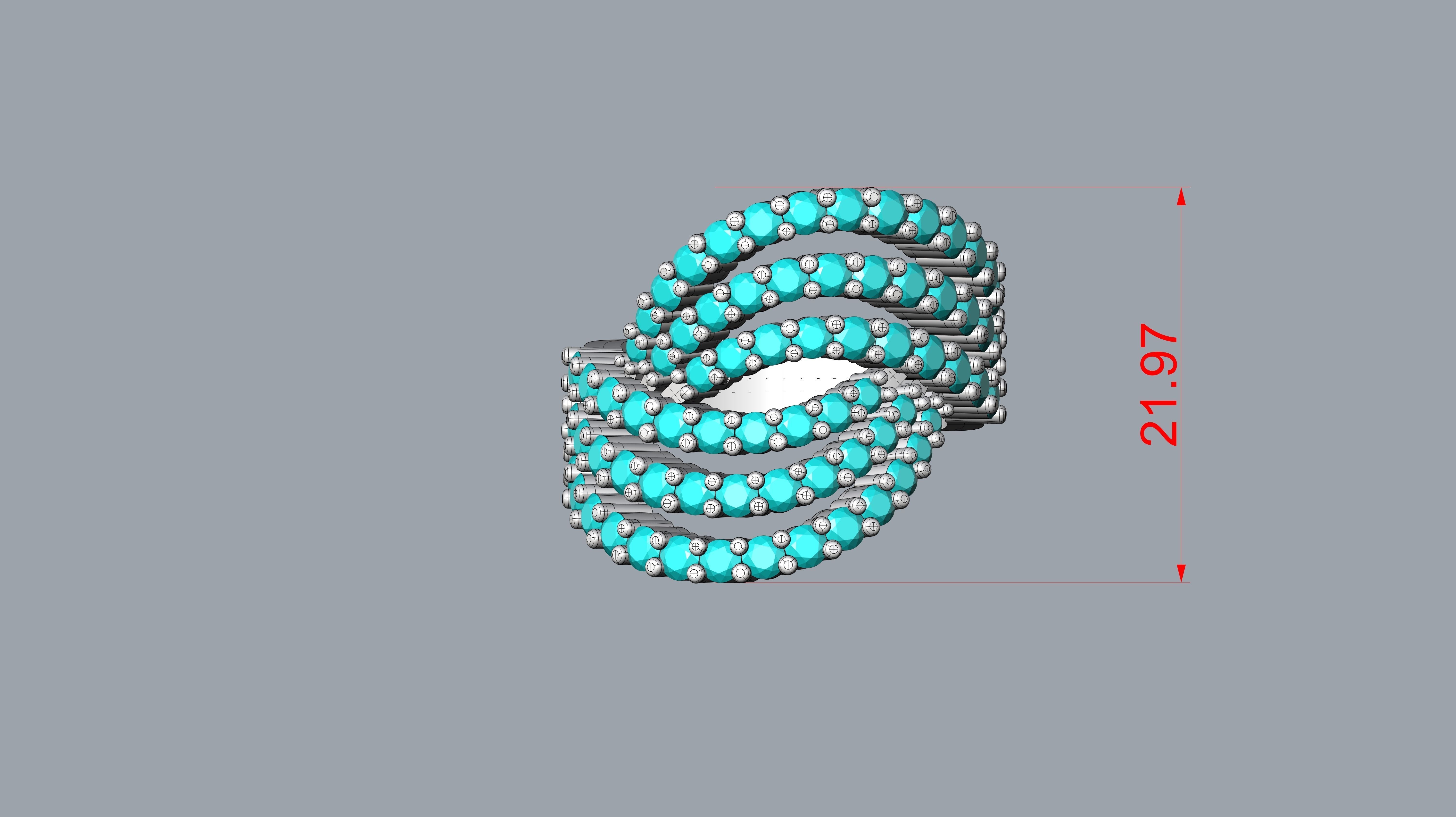Bold Diamond Ring 3D print model_10