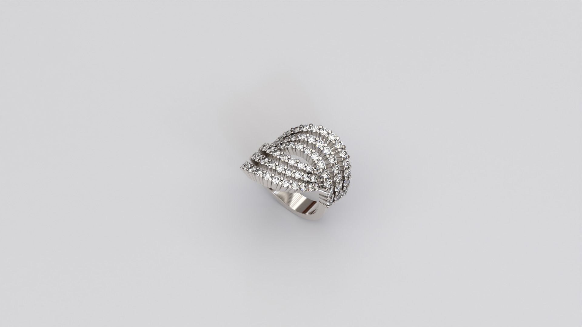 Bold Diamond Ring 3D print model_14