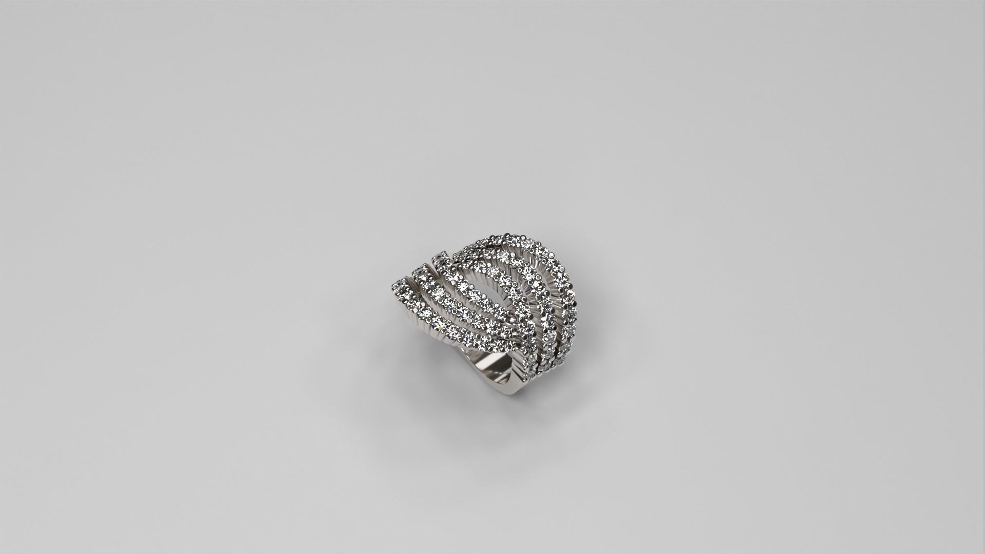 Bold Diamond Ring 3D print model_2