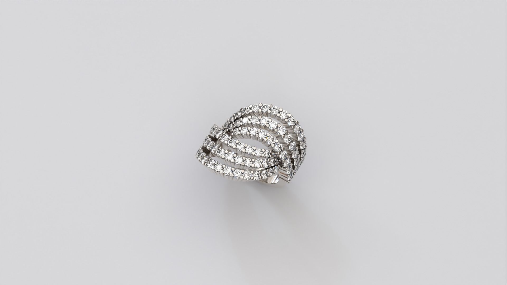 Bold Diamond Ring 3D print model_1