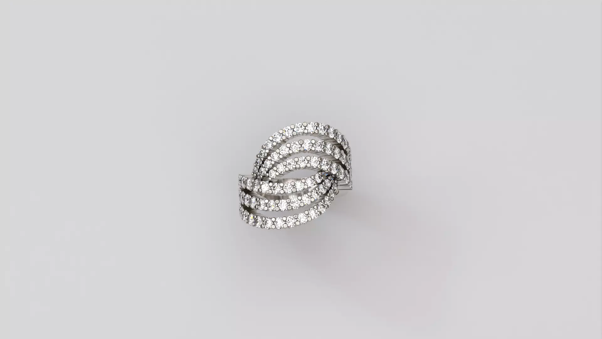 Bold Diamond Ring 3D print model_0