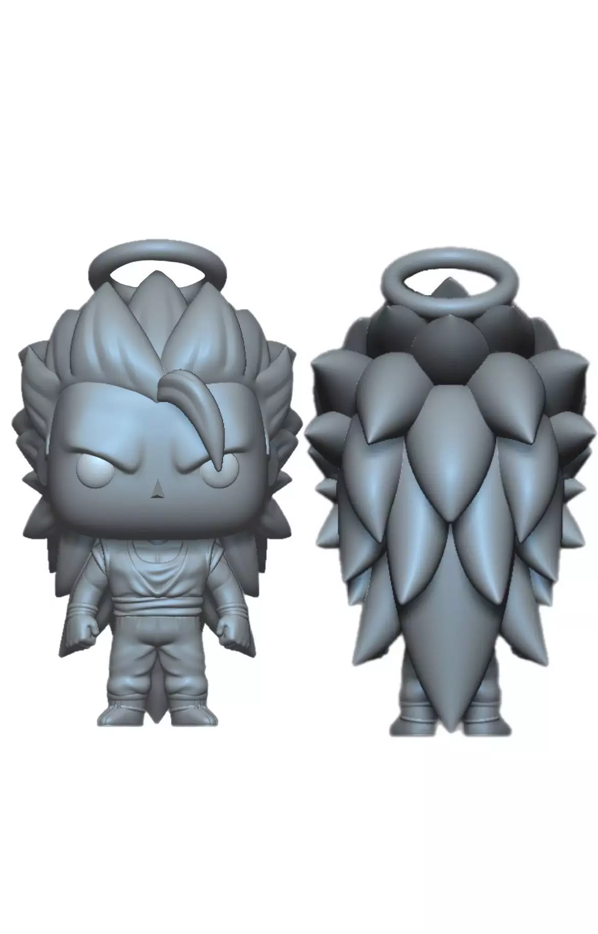 Goku - Super Saiyan 3 - Custom Funko Pop 3D model_0