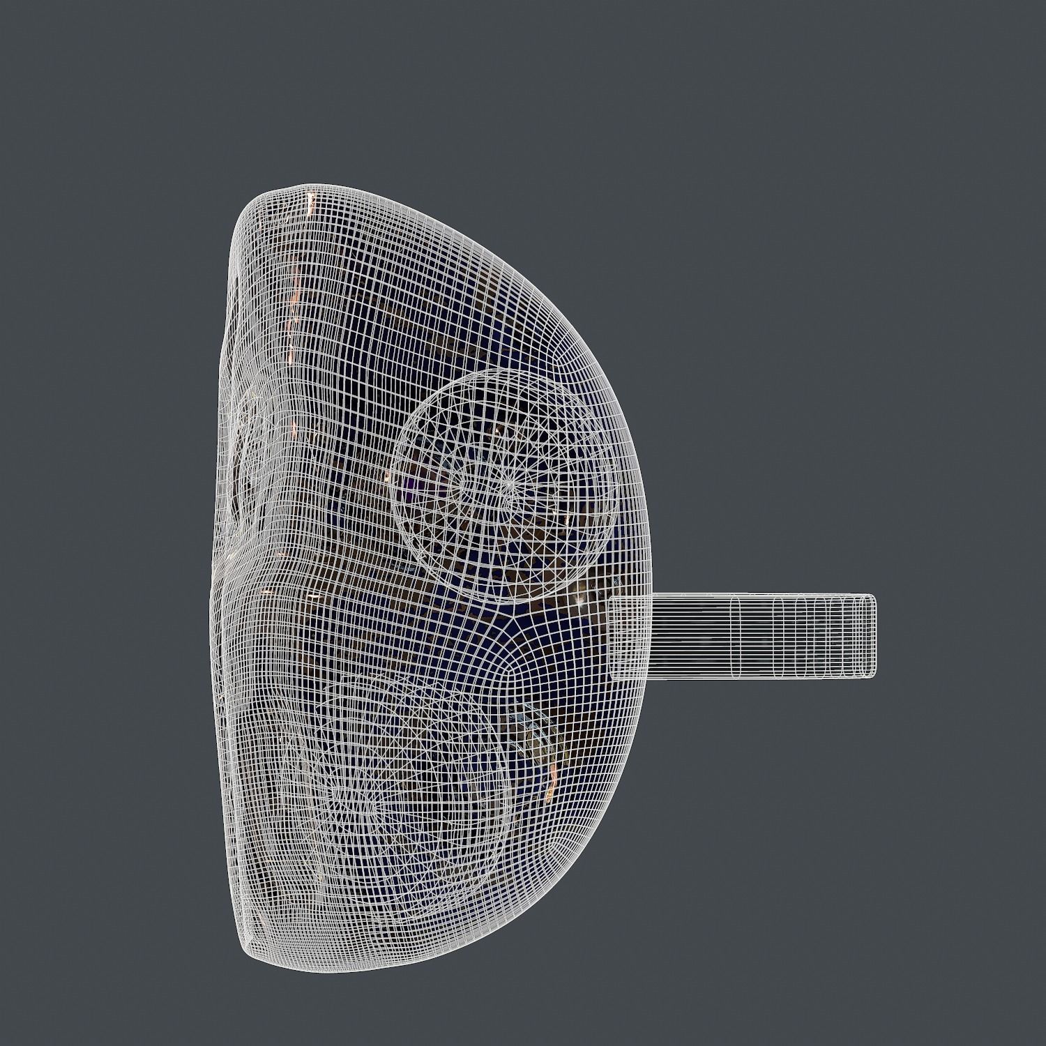 Gas mask helmet 3d model scifi Low-poly Low-poly Low-poly 3D model_8