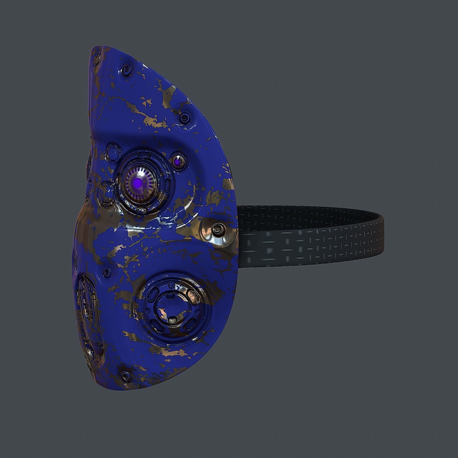 Gas mask helmet 3d model scifi Low-poly Low-poly Low-poly 3D model_5