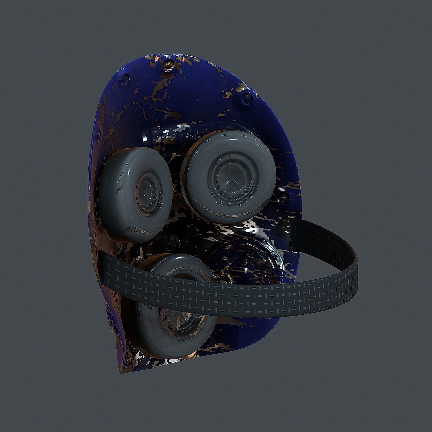 Gas mask helmet 3d model scifi Low-poly Low-poly Low-poly 3D model_6
