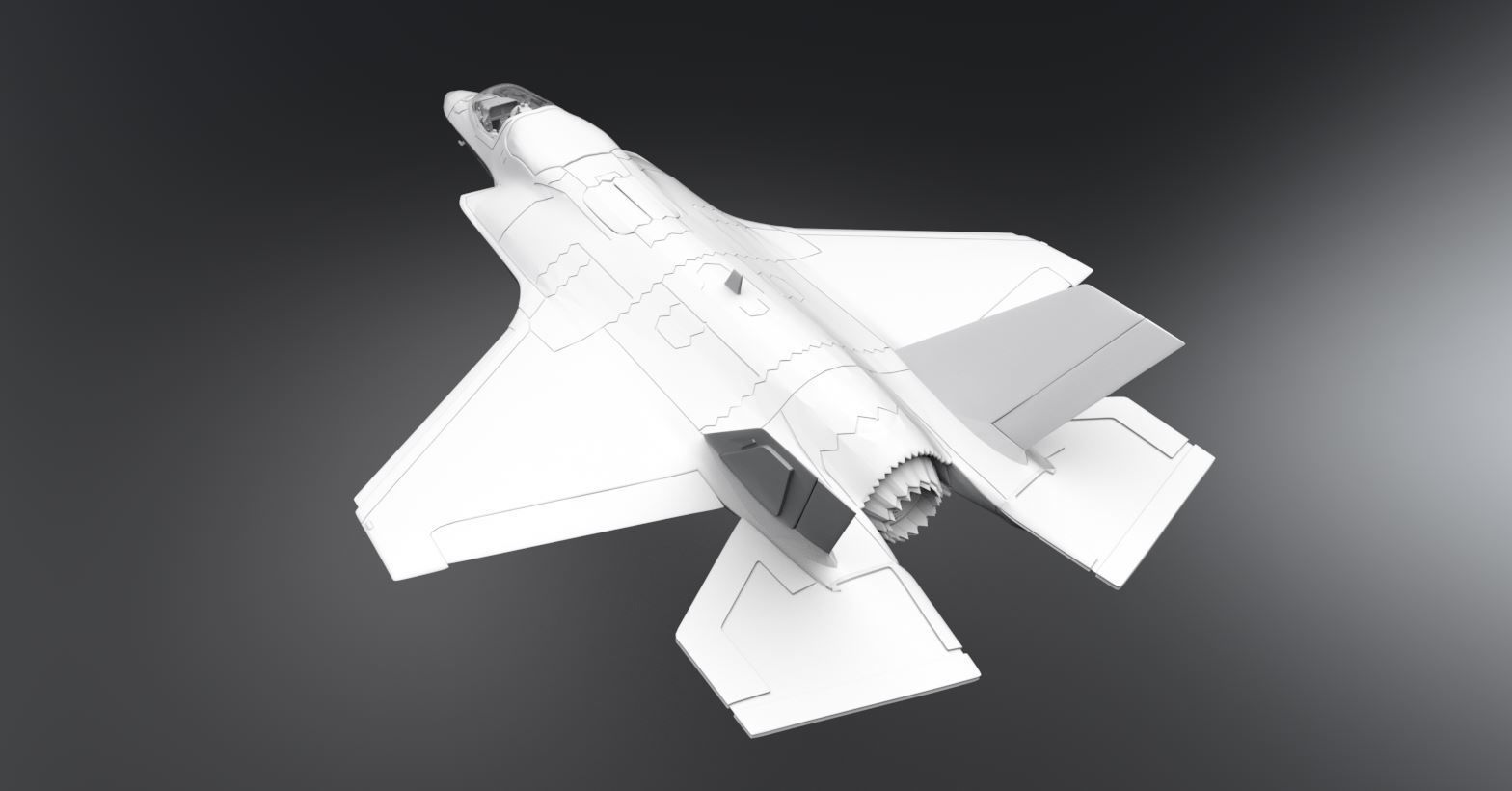 F35B Lightning II scale model 3D print model_2