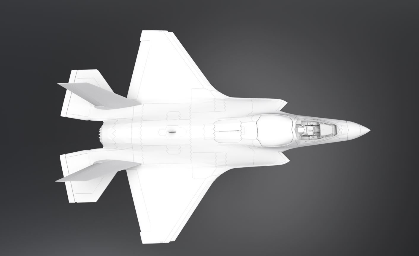 F35B Lightning II scale model 3D print model_3