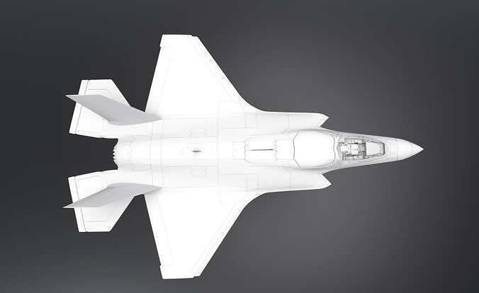 F35B Lightning II scale model 3D print model 4
