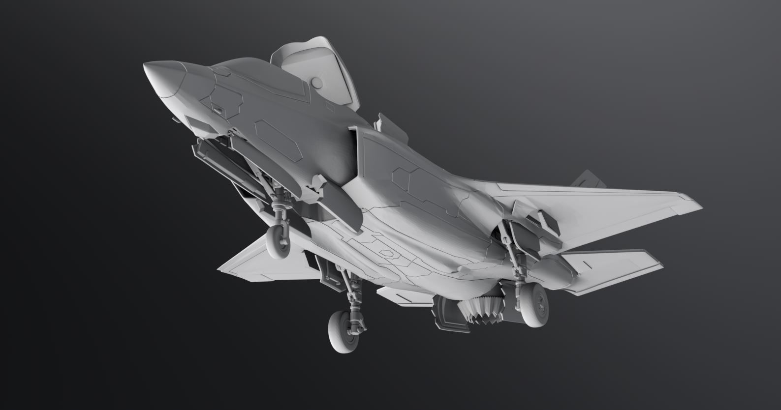 F35B Lightning II scale model 3D print model_7