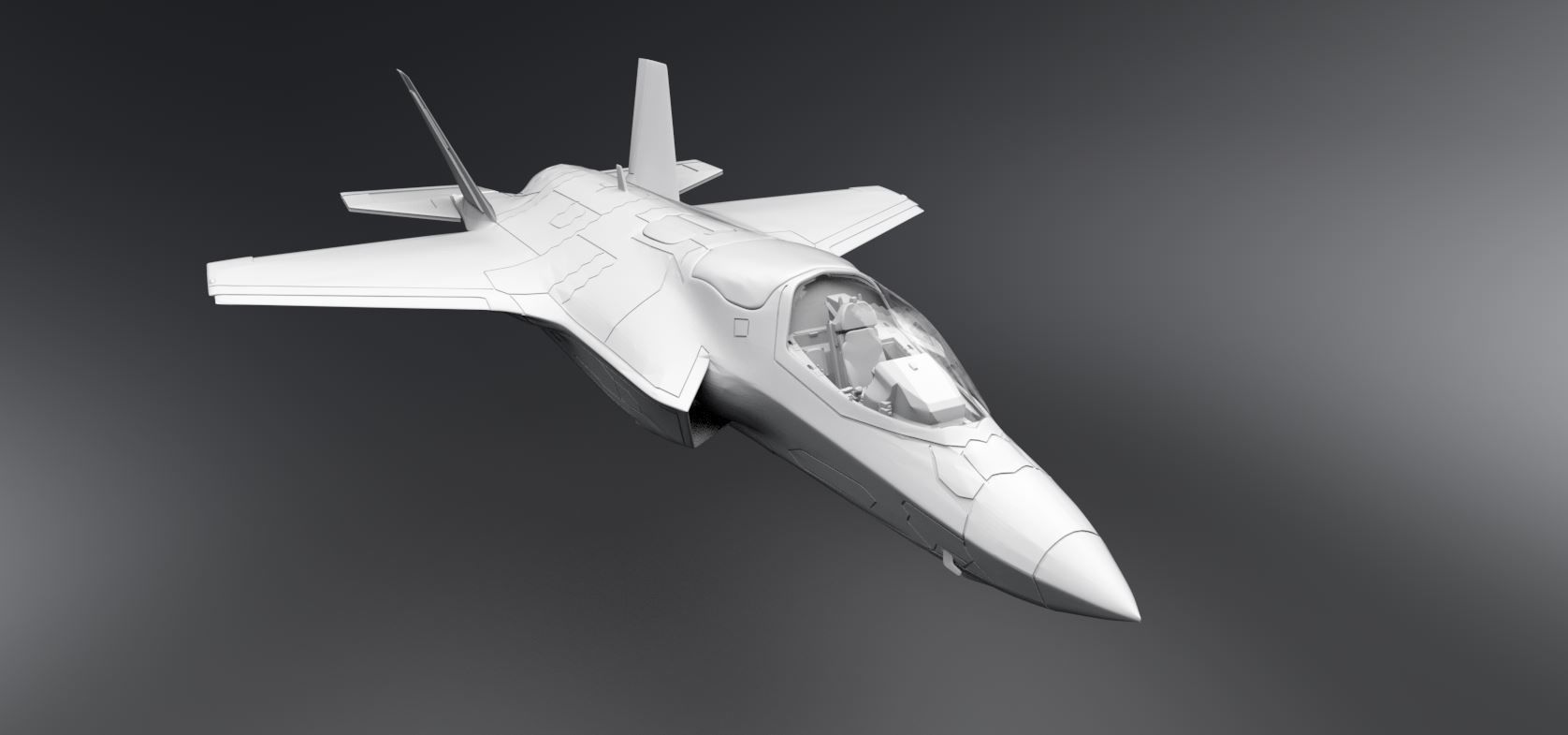F35B Lightning II scale model 3D print model_4
