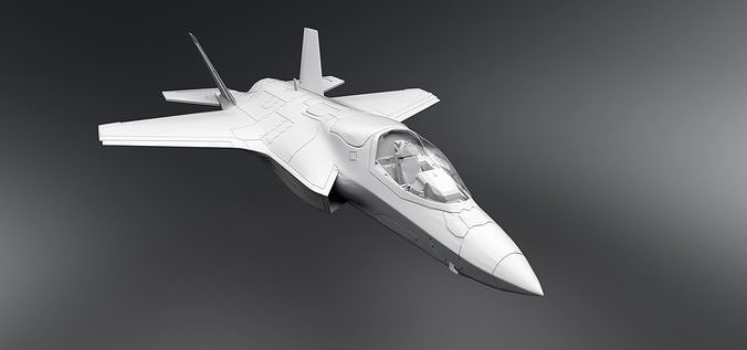 F35B Lightning II scale model 3D print model 5