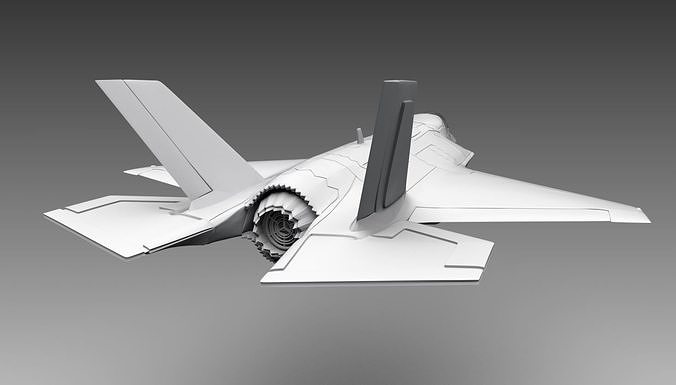 F35B Lightning II scale model 3D print model 7