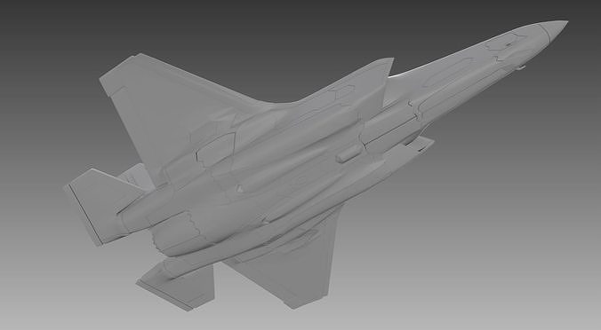 F35B Lightning II scale model 3D print model 6