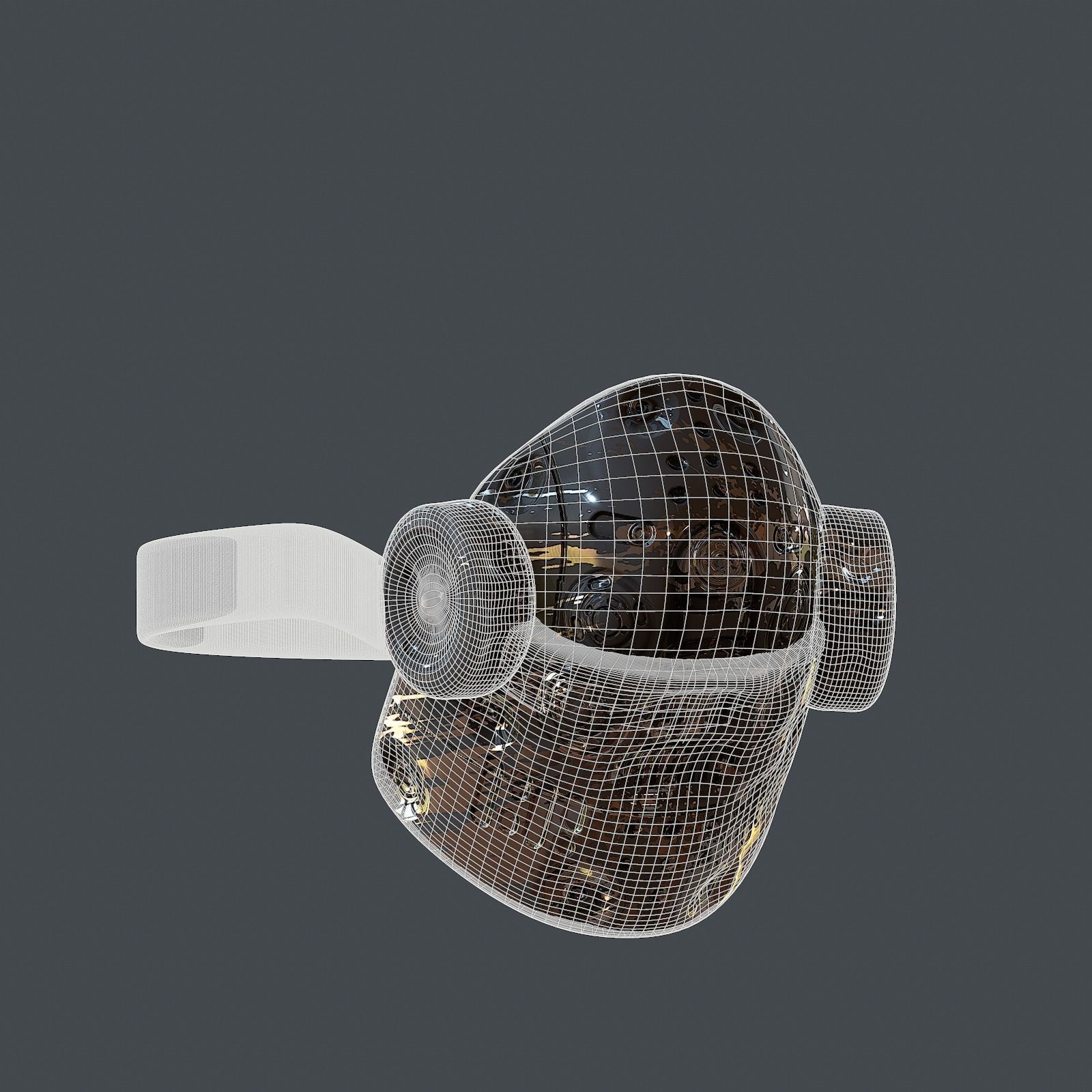 Gas mask helmet 3d model scifi Low-poly Low-poly 3D model_1