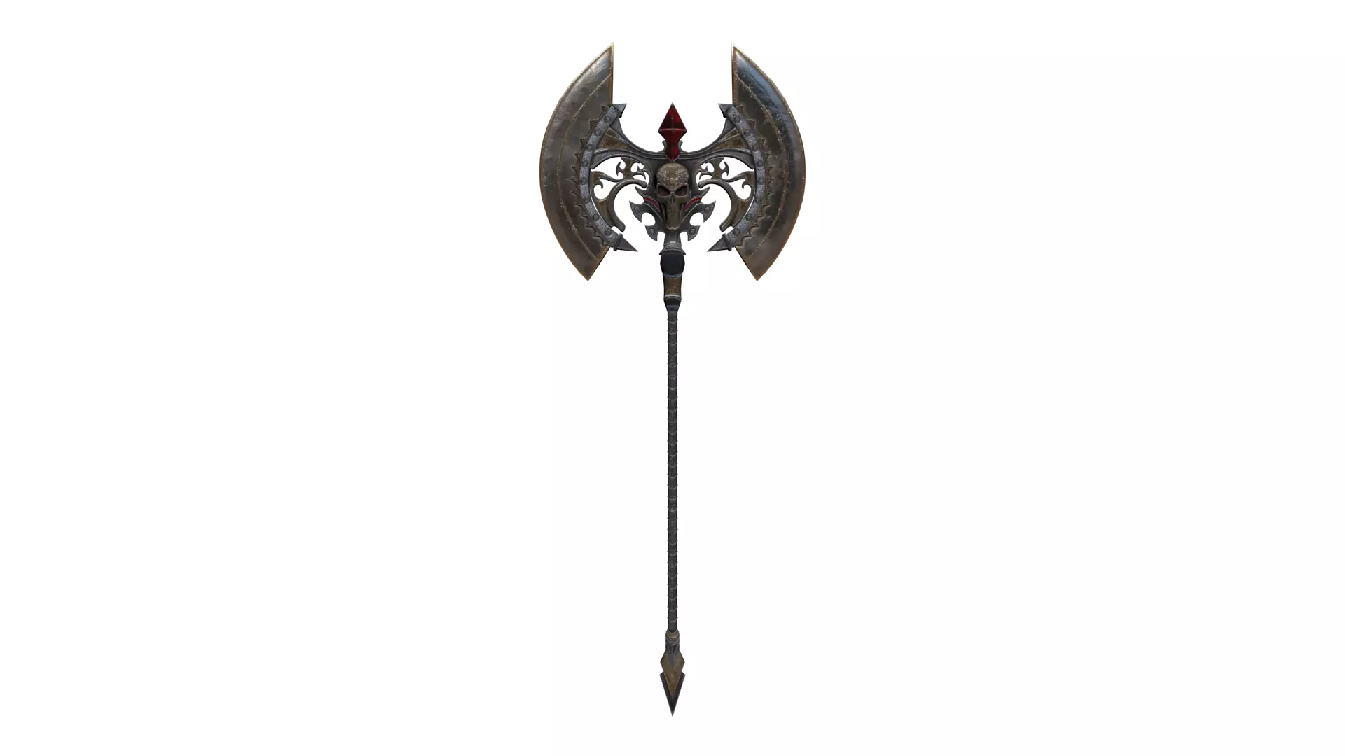 Skull Axe Low-poly 3D model