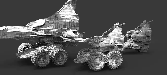 Moon Ship Trecker3 designs 3D model