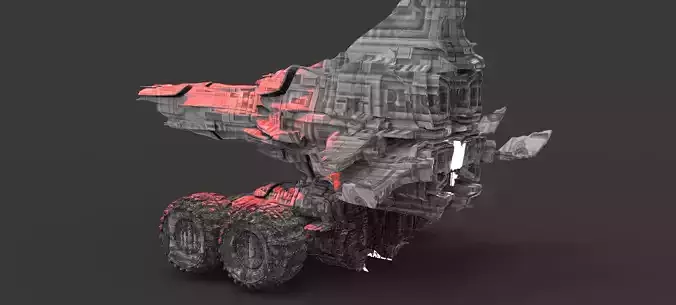 Moon Ship Trekker Ship 3D model